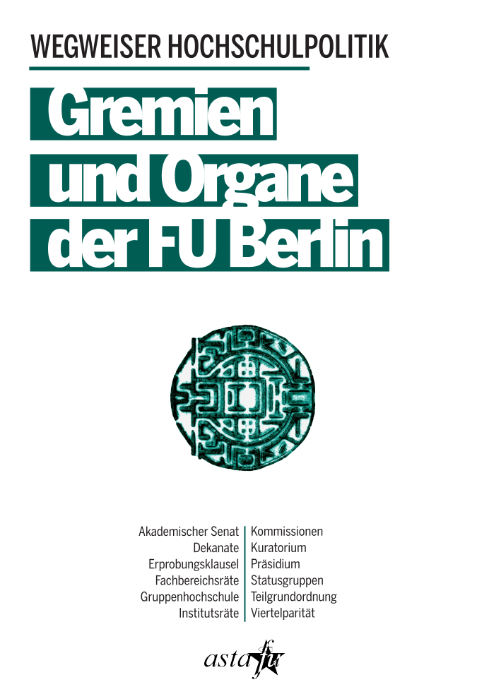 Das Cover der Broschüre "Wegweiser Hochschulpolitik"